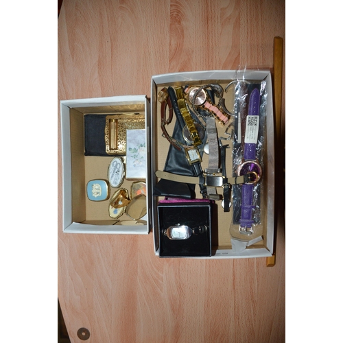 403 - box of watches & trinkets