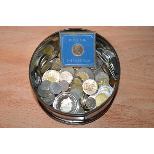 tin of mixed coins