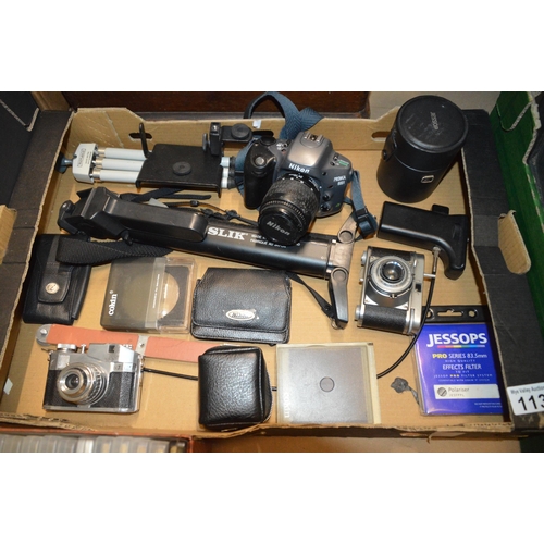 113 - box of camera equipment