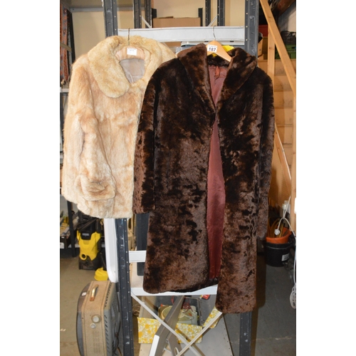 187 - 2 fur coats