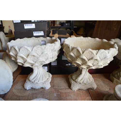 236 - 2 concrete plant pots