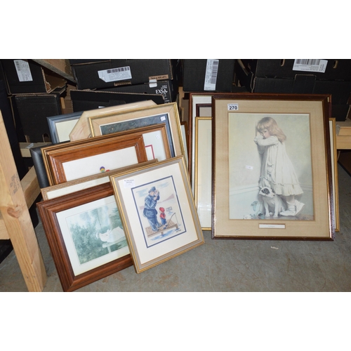 270 - qty of framed pictures/prints