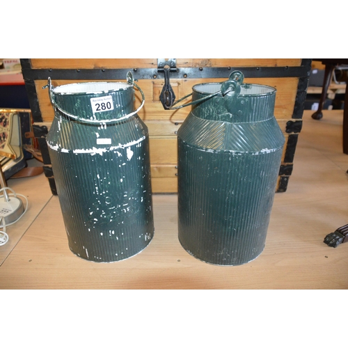 280 - 2 milk churns