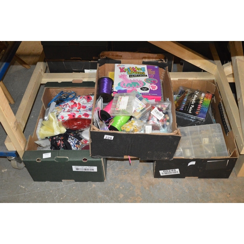 228 - 3 boxes of knitting items