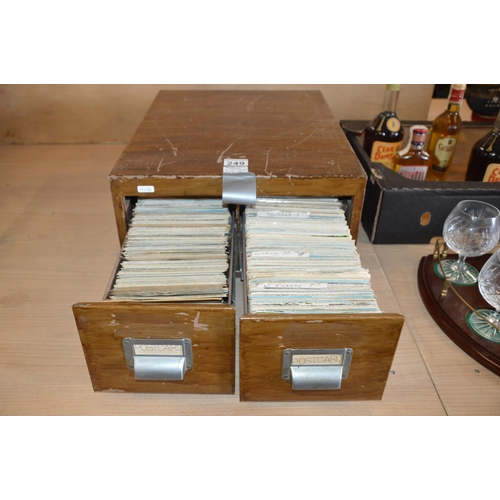 249 - index drawers FULL OF POSTCARDS