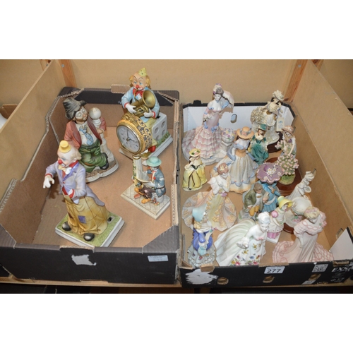 277 - 2 boxes of figures