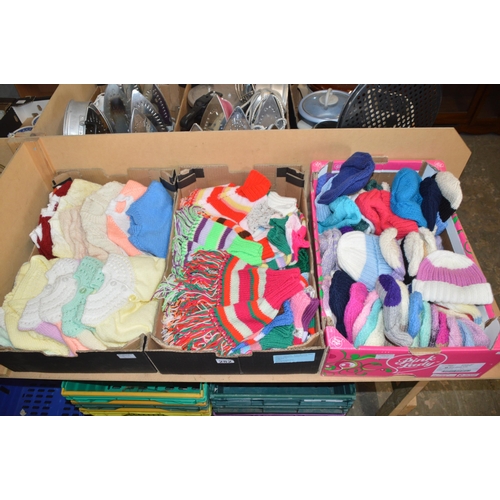 282 - 3 boxes of knitted items