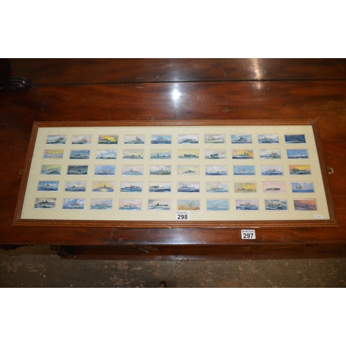 298 - framed cigarette cards