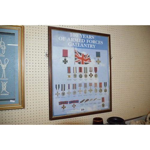 309 - framed military print