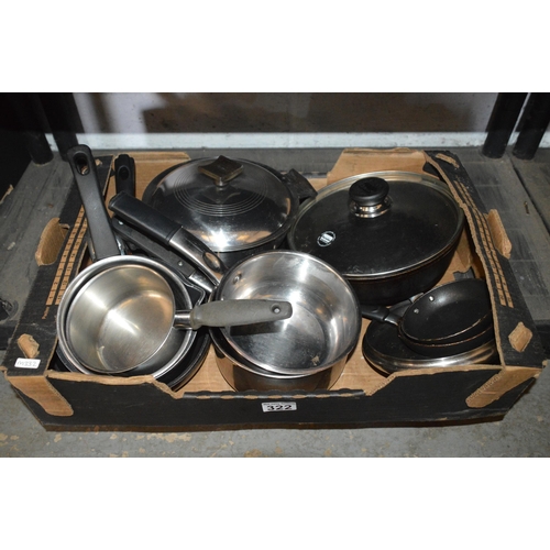 322 - qty of pots & pans