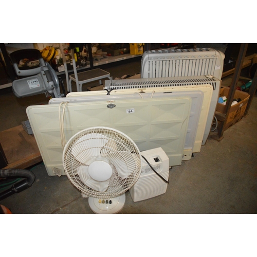 84 - lot of electric heaters/fan