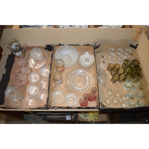 338 - 3 boxes of glassware