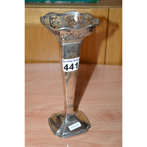 441 - sterling silver vase