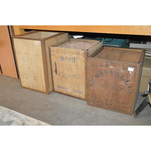 115 - 3 storage boxes