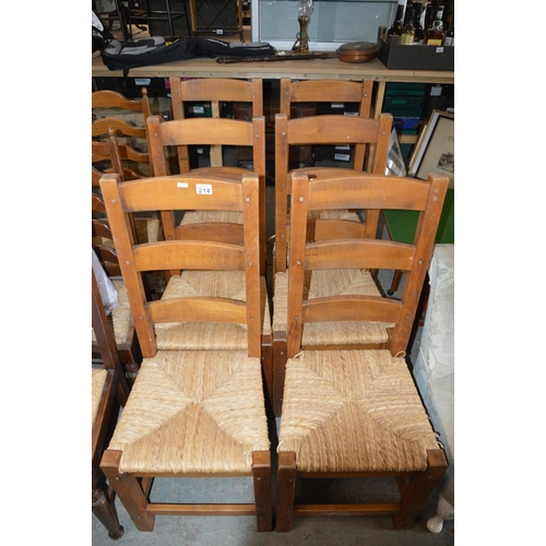 214 - 6 dining chairs