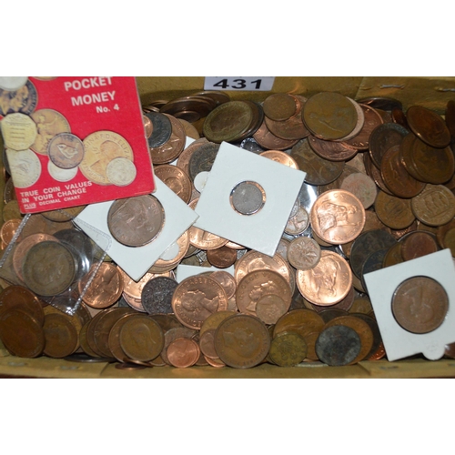 431 - tray of coins