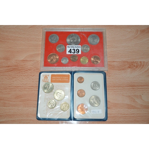 439 - qty of britains first decimal coins etc.