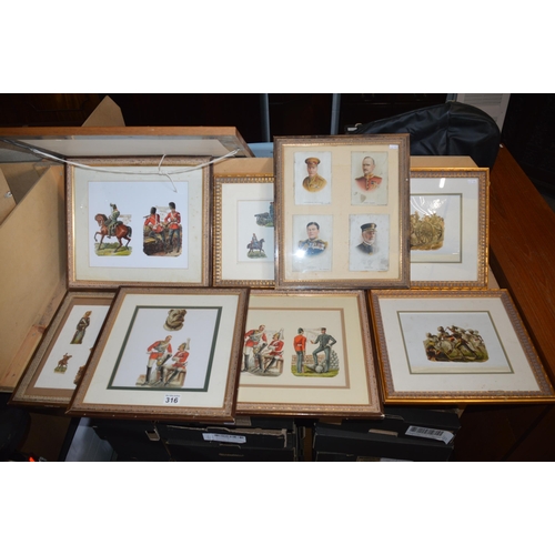 qty of framed military items