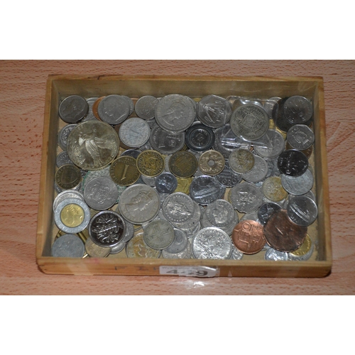 449 - tray of coins