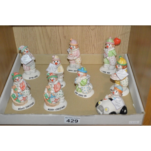 429 - qty of beswick clowns