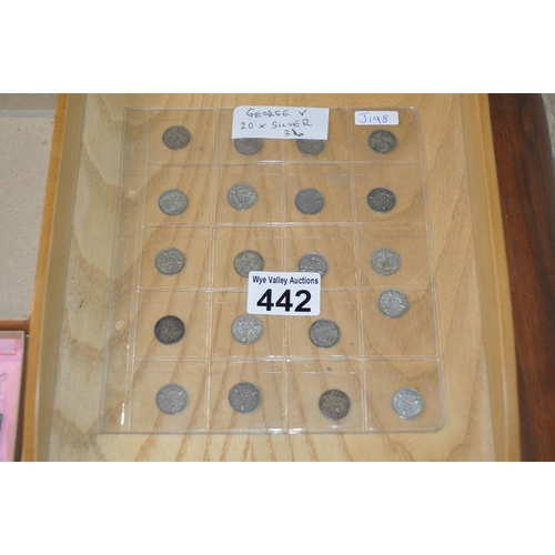 442 - 20 silver coins