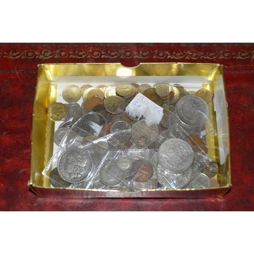 448 - tray of coins