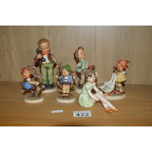 422 - qty of hummel figurines