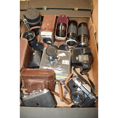 127 - box of camera equipment