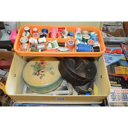 134 - box of sewing accessories