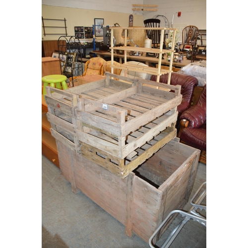 209 - 7 wooden crates