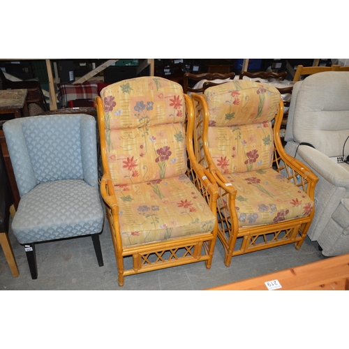 228 - 2 bamboo chairs