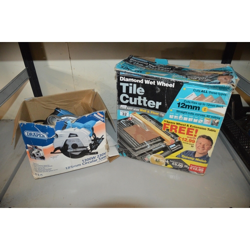 32 - circular saw & tile cutter