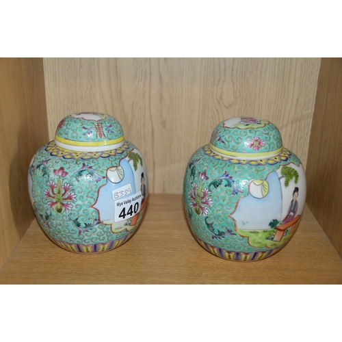 440 - 2 oriental ginger jars