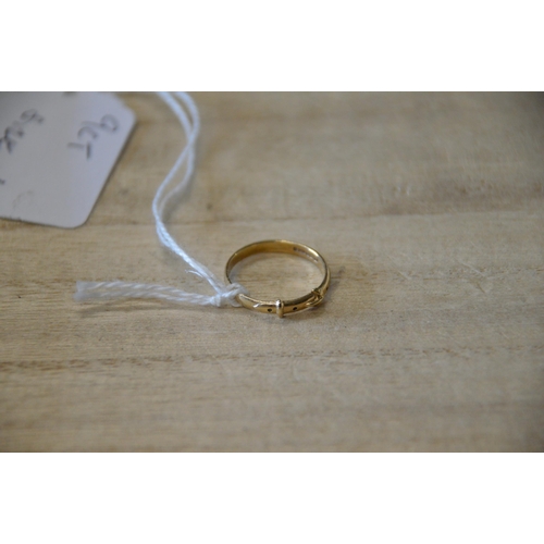 469 - 9ct gold ring, size l