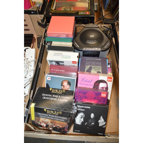 139 - box of cds & cd player