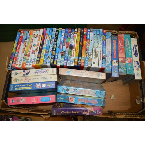 140 - box of dvds/vhs tapes