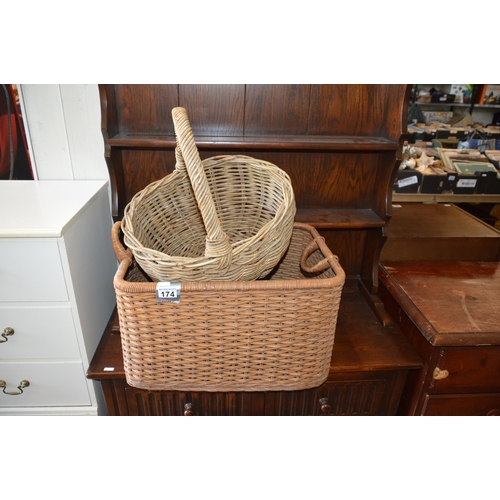 174 - 2 wicker baskets