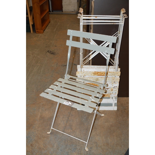 212 - 4 metal garden chairs