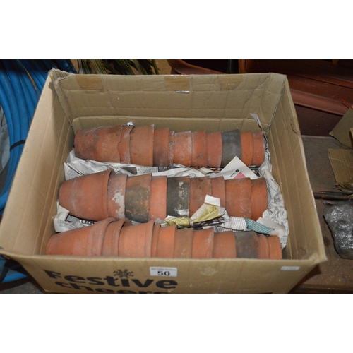 50 - box of terracotta pots