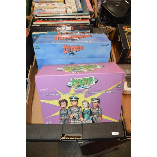 76 - box of thunderbirds vhs etc.