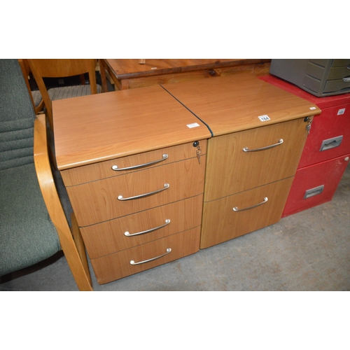 184 - 2 sets of drawers, with keys