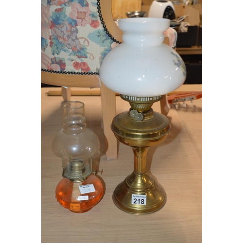 218 - 2 oil lamps