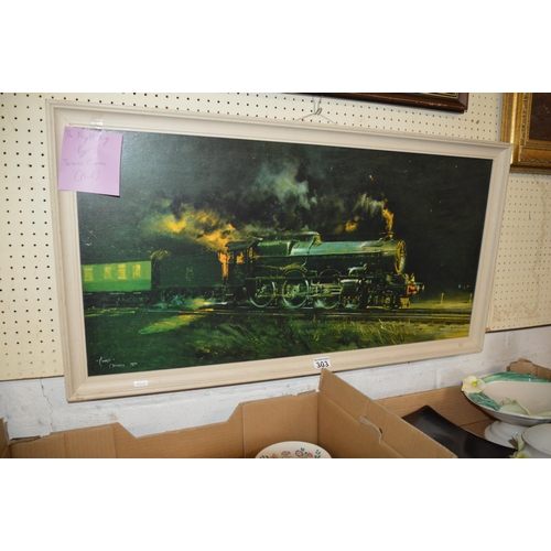 303 - framed train print