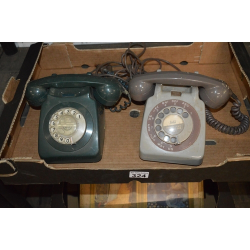 324 - 2 vintage telephones