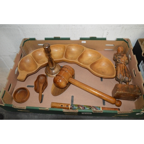 330 - box of wooden items