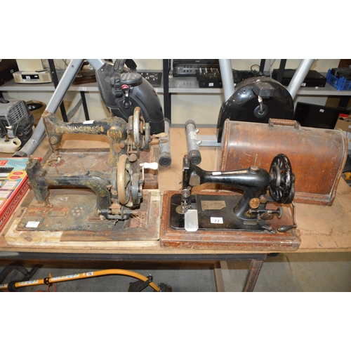 77 - 3 vintage sewing machines