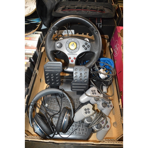 86 - ferrari computer game steering wheel/pedals etc.