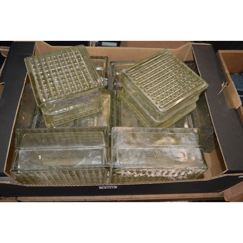 100 - box of glass blocks