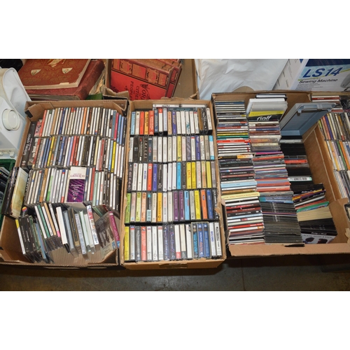 119 - 3 boxes of cds & cassettes