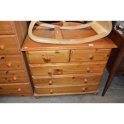 193 - pine chest of drawers